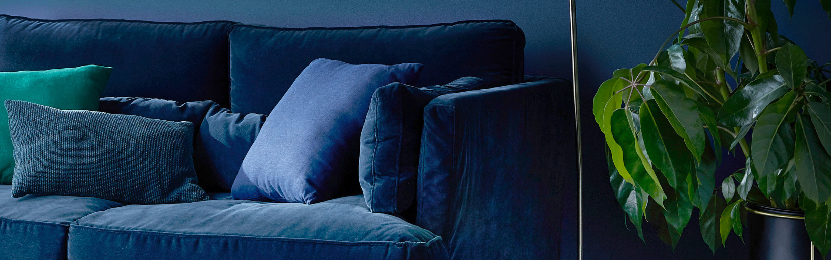 canapé bleu