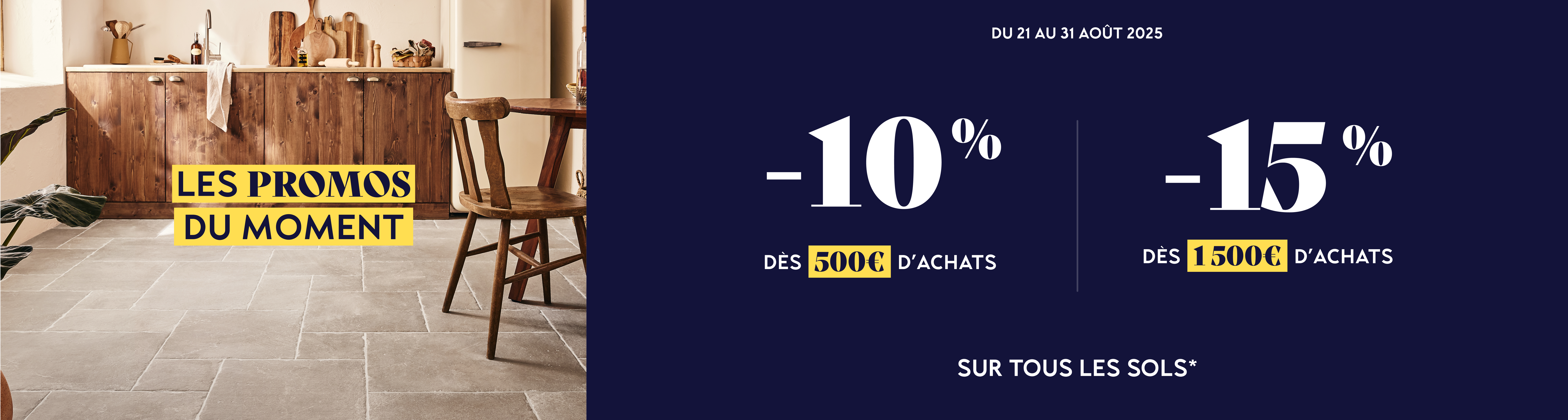 🚨 -10% dès 500€ d'achats, -15% dès 1500€ d'achats**