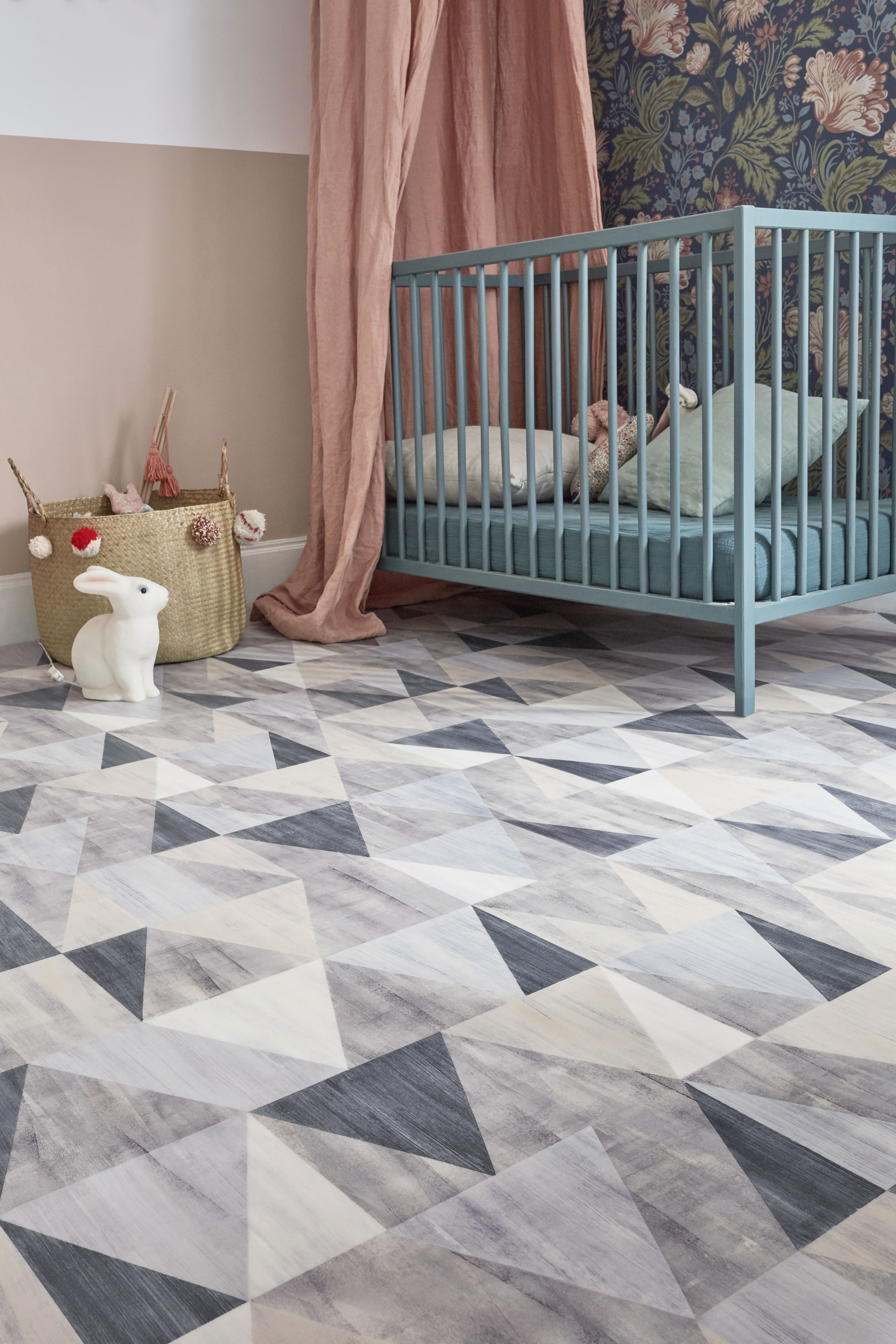 bleu et rose chambre bébé