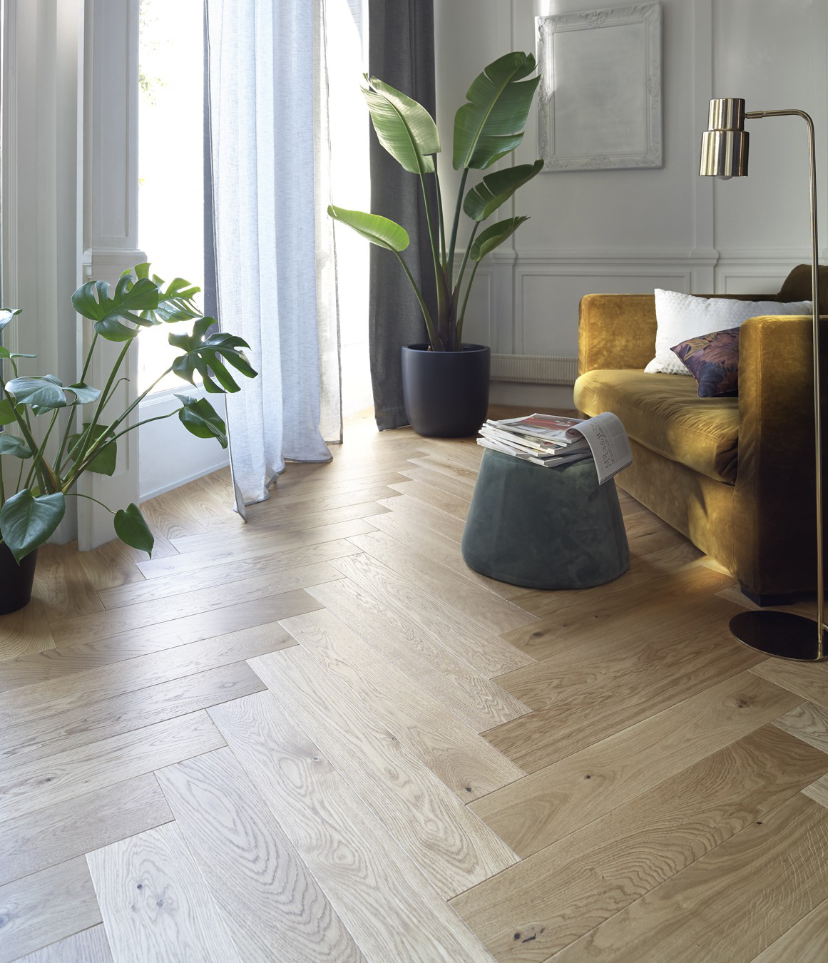 Pose parquet bâton rompu (chevron)