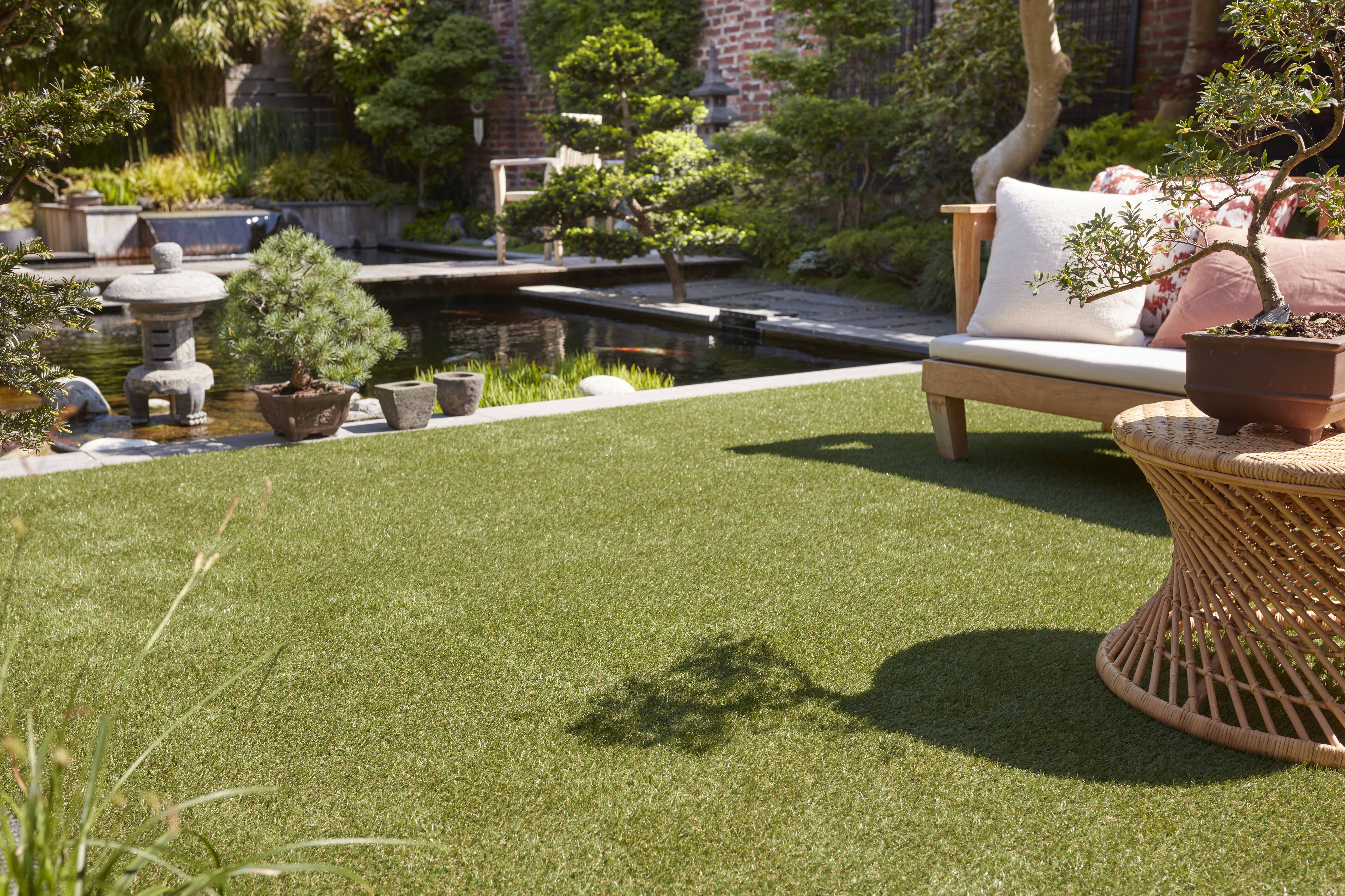 terrasse en gazon synthétique