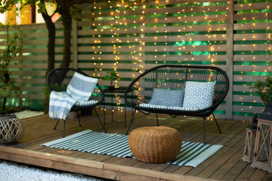 une terrasse lumineuse