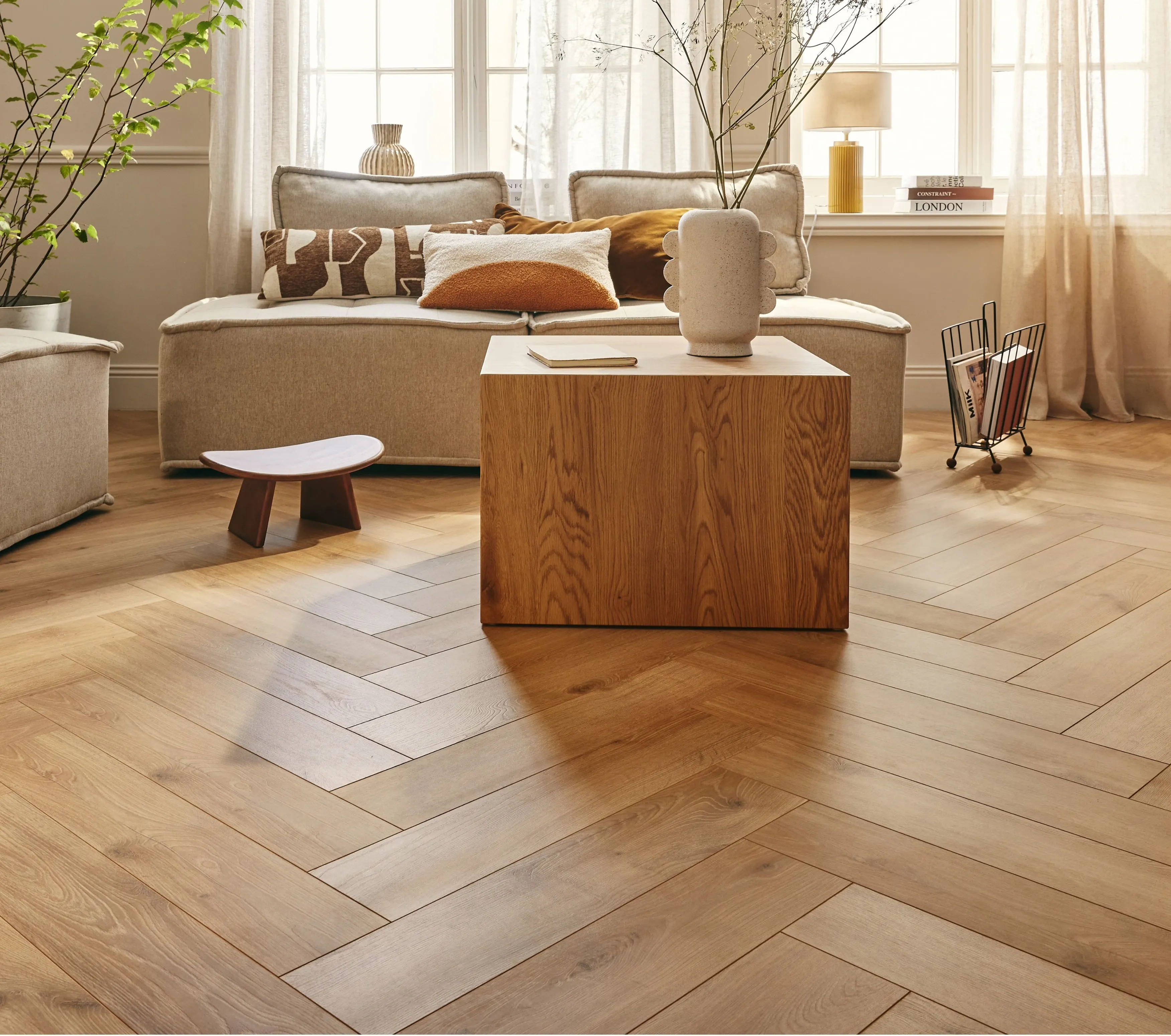 Parquet stratifié pose chevron bâton rompu