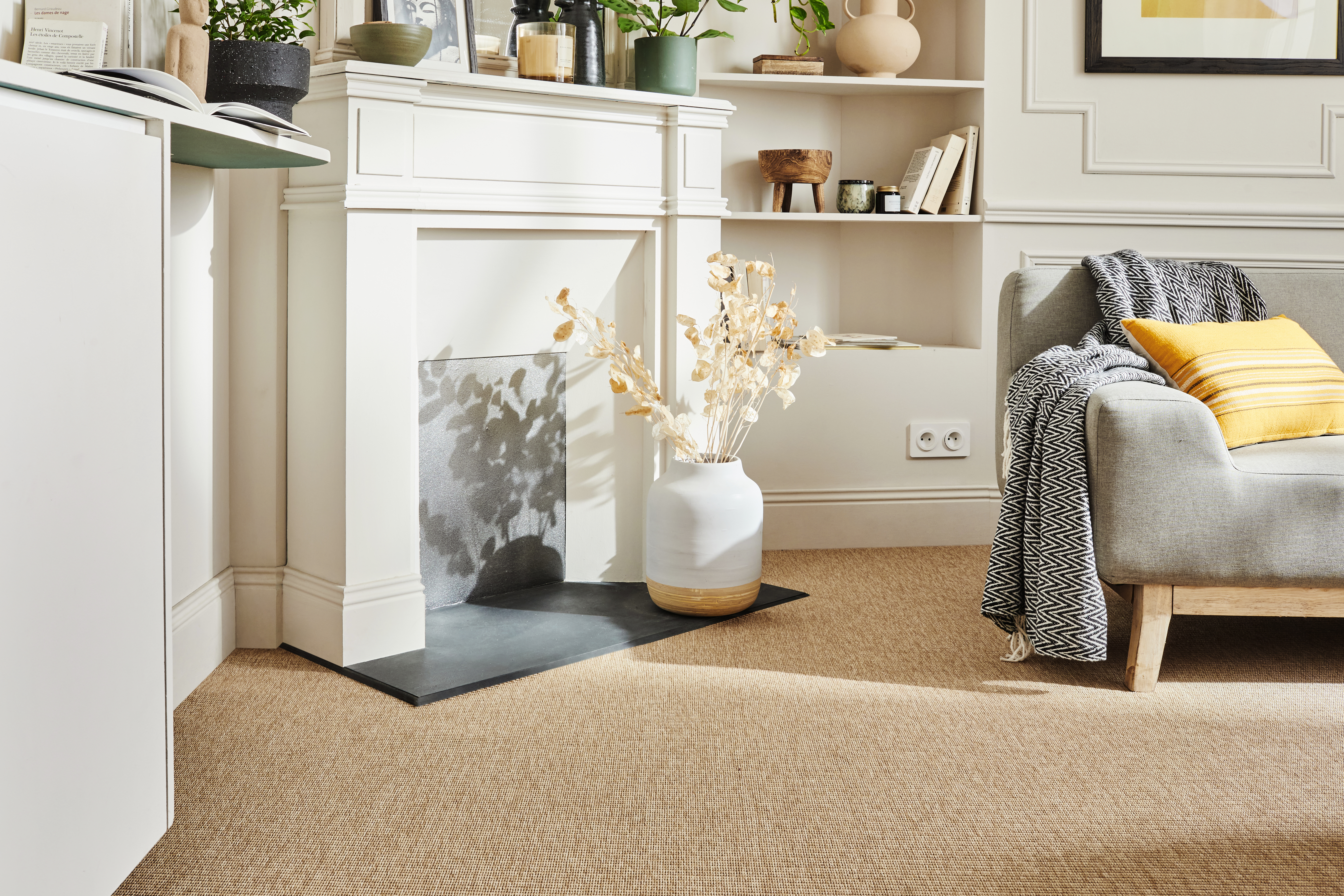 plantes dans la cheminée