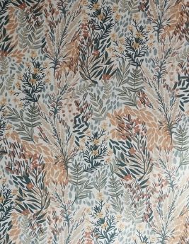 Papier peint LUCY, vinyle sur intissé, motif floral, vert
