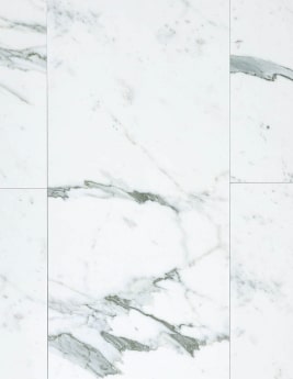 Revêtement minéral composite CERAMIN TILES SJ, marbre blanc, dalle 39,2 x 118 cm