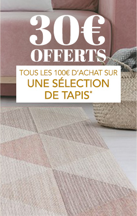 les 100€ d’achat sur une sélection de tapis