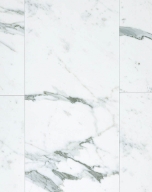Revêtement minéral composite CERAMIN TILES SJ, marbre blanc, dalle 39,2 x 118 cm